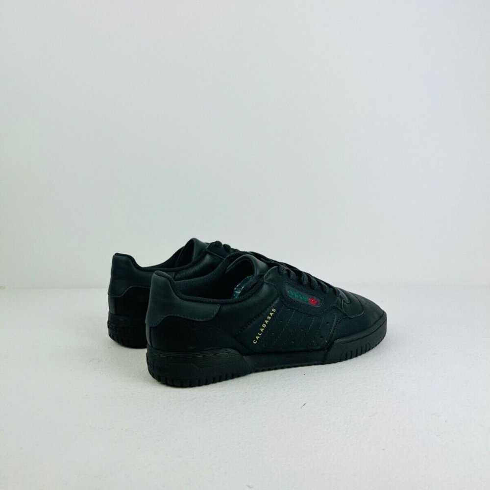 Adidas Calabasas Powerphase Yeezy Black Leather Low Top Tennis Trainers UK 7 - Picture 6 of 9